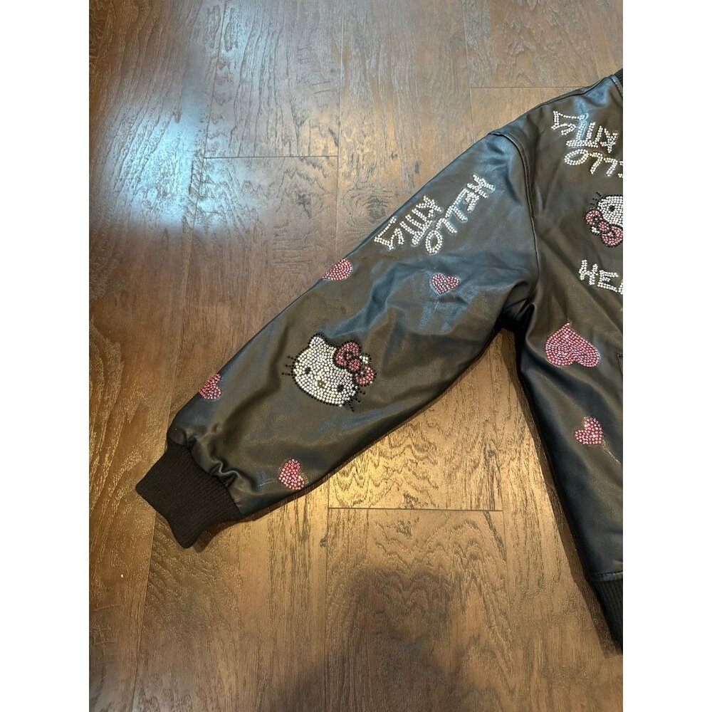FOREVER 21 HELLO KITTY RINESTONES WOMANS BOMBER - Picture 3 of 5